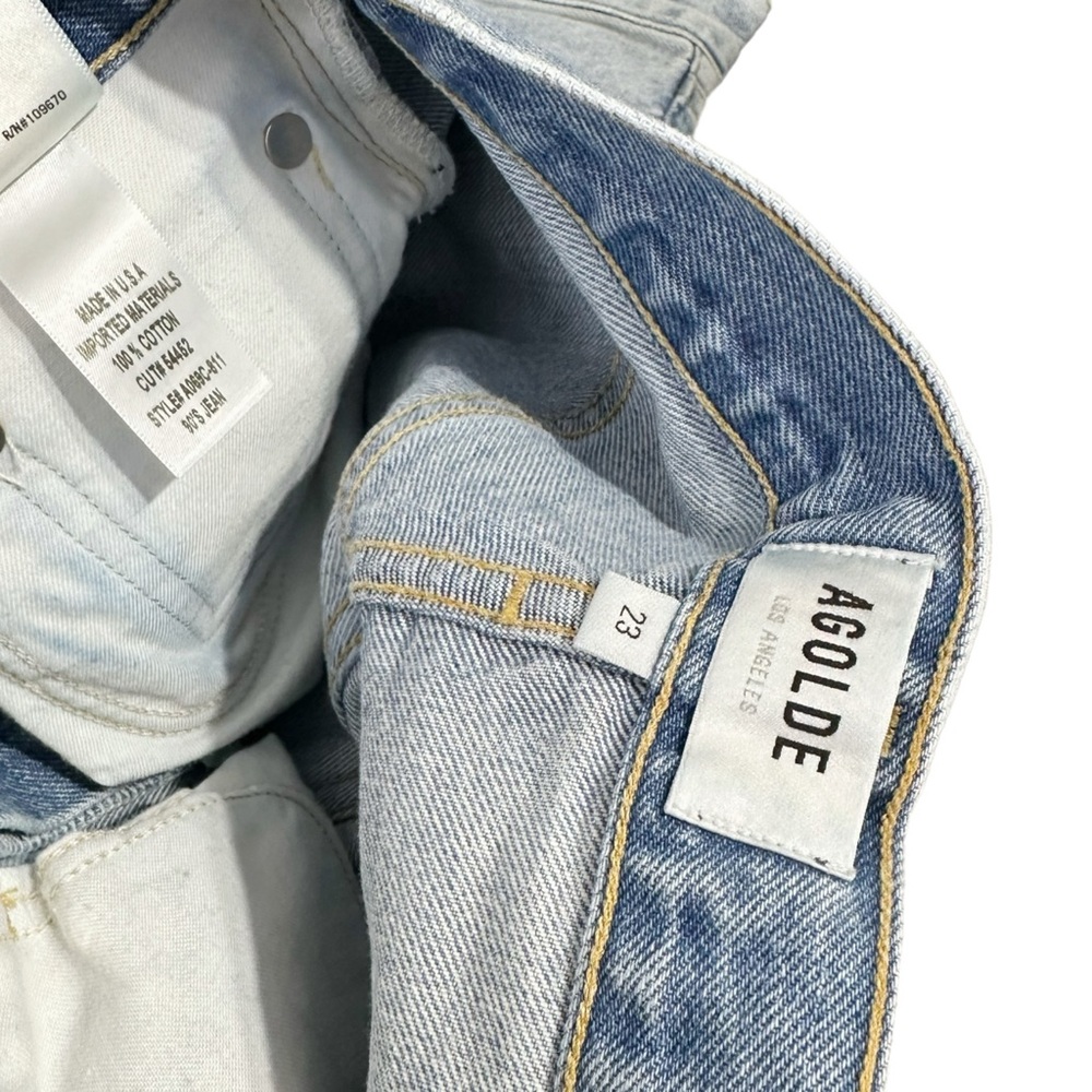 Agolde Light Blue High-Rise Distressed Jeans - Picture 7 of 7